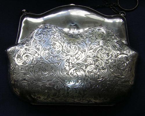 Antique George V silver purse