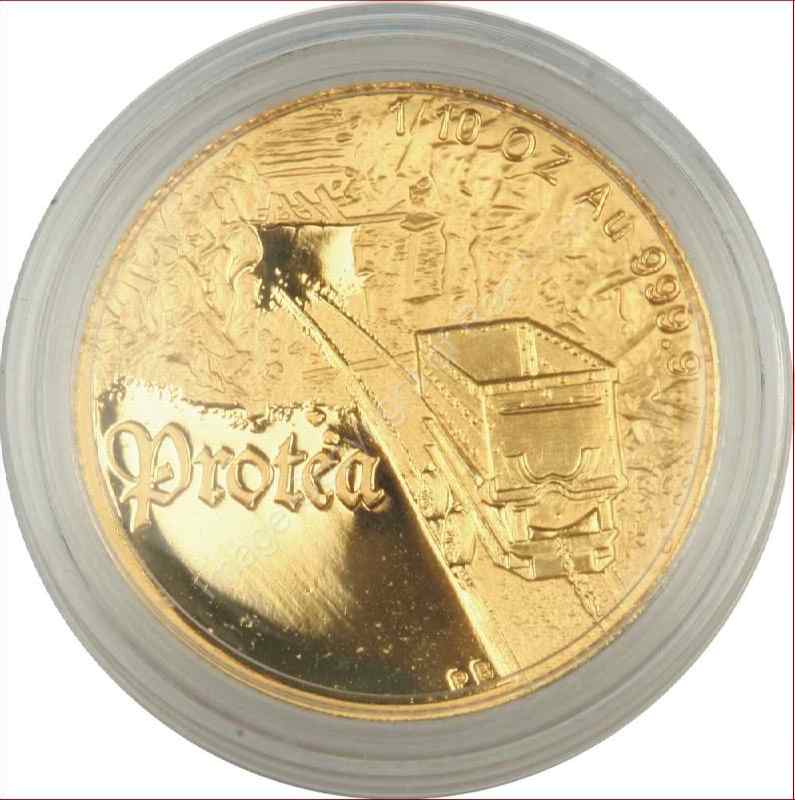 1999_Gold_Protea_1_Tenth_Mine_coin_rev