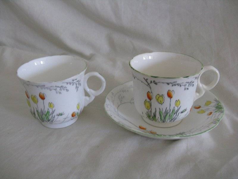 English Porcelain MADE IN ENGLAND BEST BONE HEATHCOTE CHINA COMBO. 2