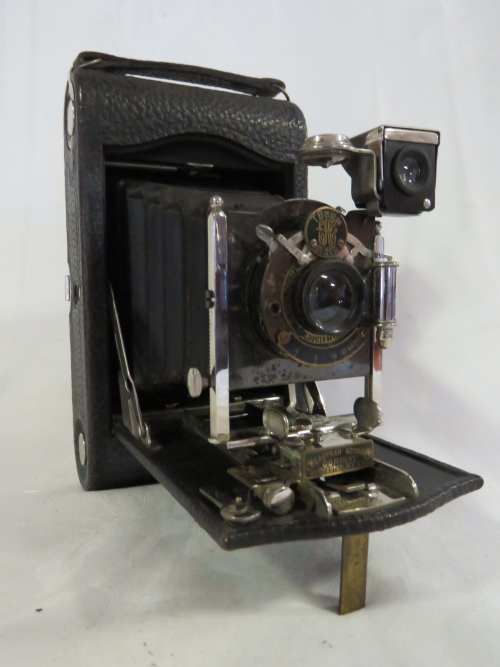 Kodak Eastman No.3 folding model G 118 film camera with Rapid rectilinear Baus lens-water damaged