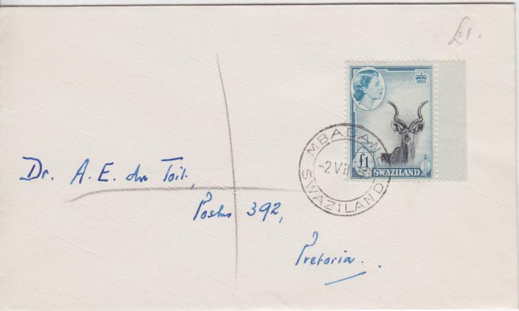 Gibbons 64 on FDC - 2 July 1956 - One Pound - as per scan