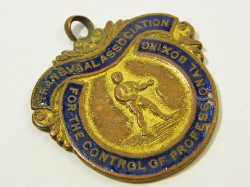 Transvaal association medallion - for the control of professional boxing - as per photo