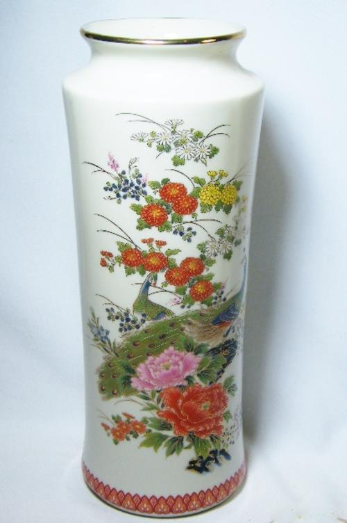 Oriental Porcelain Vintage Shibata Japanese Flower Vase In