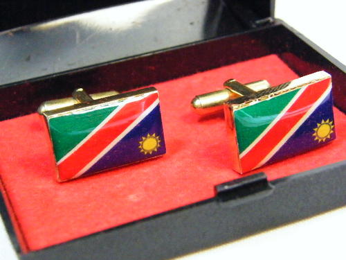 Pair of Namibia flag cufflinks - as per photo