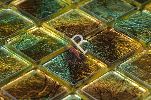Gold Leaf Green Glass Mosaic from Chillib