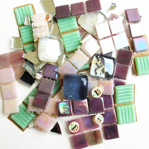 mosaic, tiles, blue, mirror, crystal glass, clear glass, millefiori, ceramic, pack, decoupage