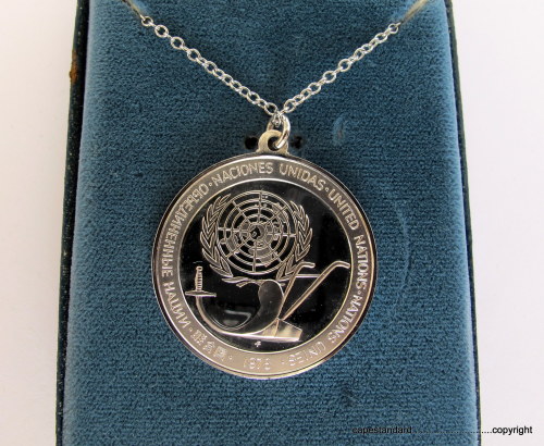 Other Metalware - SILVER MEDALLION, USA, UNITED NATIONS PEACE MEDAL ...