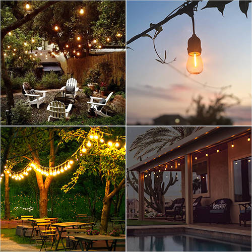 Light Bulbs 10M Waterproof Solar Bulb String Lights Outdoor Courtyard