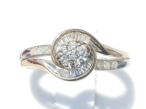  Engagement  Rings  SUPERB TWO TONE R27639 SWIRL 