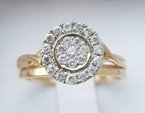  Wedding  Rings  SUPER DEAL R29258 PAVE DESIGN 