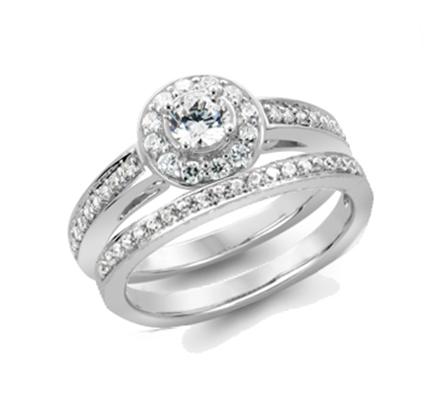 Wedding Rings - **BRIDAL SET [R45463]** WOW [1.050ct] DIAMOND RING [5 ...