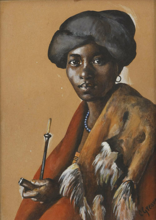 Constance Helen Greaves, Portrait of an African Woman, South African Art, Stephan Welz and Co, Bid or buy, art, fine art, african, gouache, 