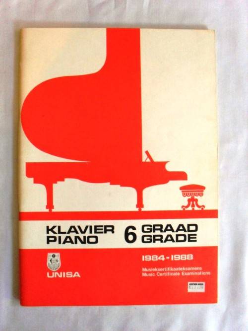 Sheet Music & Song Books UNISA Grade 6 piano pieces, 19841988 was