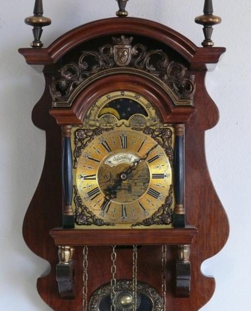 Cuckoo & Wall Clocks - Warmink Dutch pendulum wall clock, beautiful nut ...