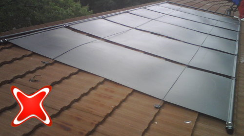 FULLY WETTED Solar panels, Solar pool heating