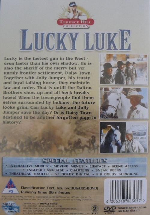 Lucky Luke Terence Hill DVD cover