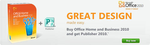 Microsoft Home and Business promotion