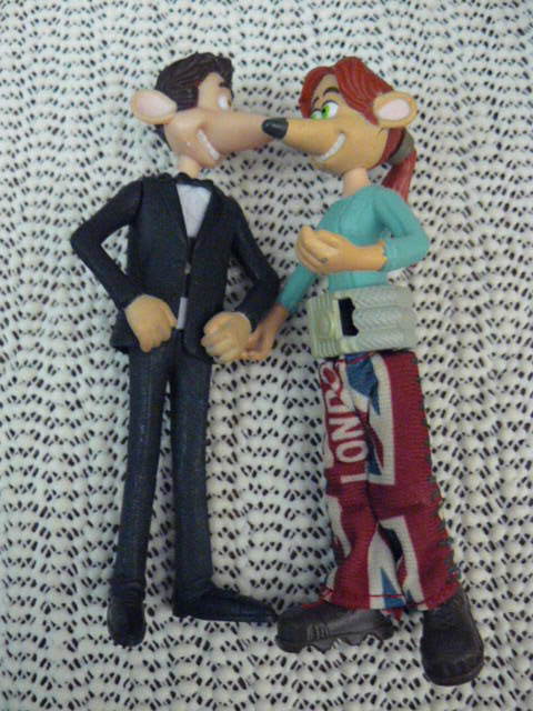 Pair of collectable toys. 