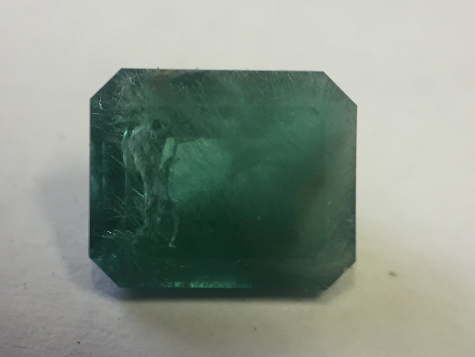 Emerald of 1.922 carat - Emerald cut - Bluish green with Gemlab certificate