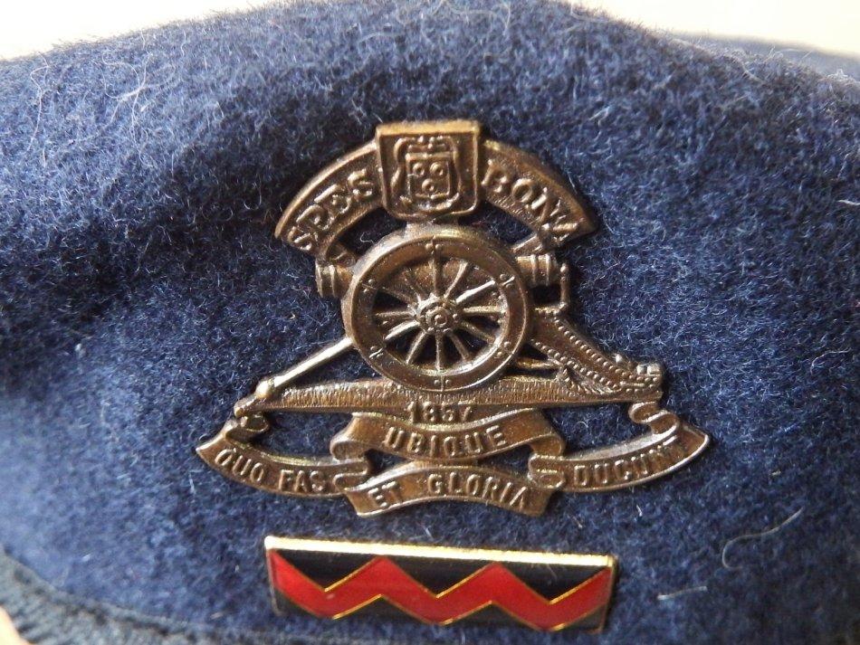 Headgear - SADF Cape Field Artillery beret with badge and balkie - Size ...