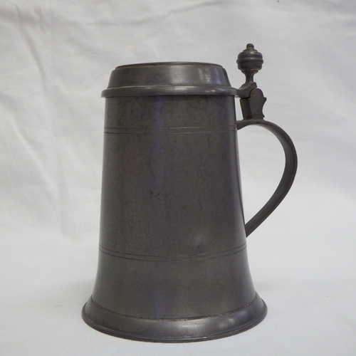 Antique Pewter Stein with ball thumb piece - hallmarked at bottom