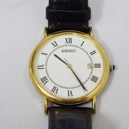 Men's Watches - Vintage Seiko Quartz mens watch - Working - Serial 7N32 -  oc10 R0 was sold for  on 23 Feb at 13:46 by Unieke Antieke in Cape  Town (ID:218561222)