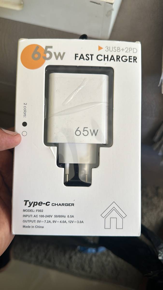 Chargers - 65W USB C Charger, 5-Port with Type-C PD+3USB Compatible GaN ...