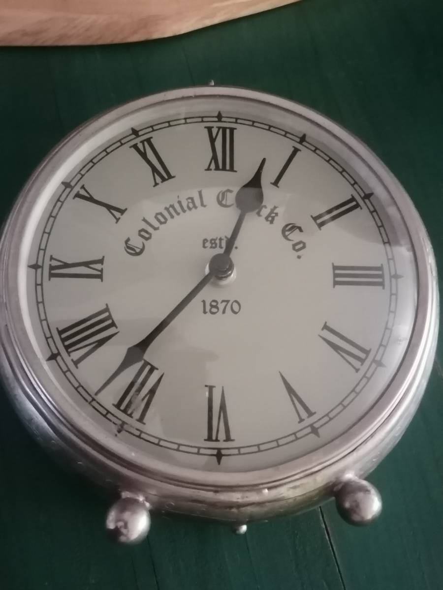 Clocks Colonial Clock 1870 Brass Modern Working Condition for sale