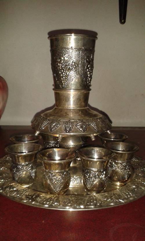 Wine Stunning Vintage Karshi Wine Fountain Cup Set Karshi Original
