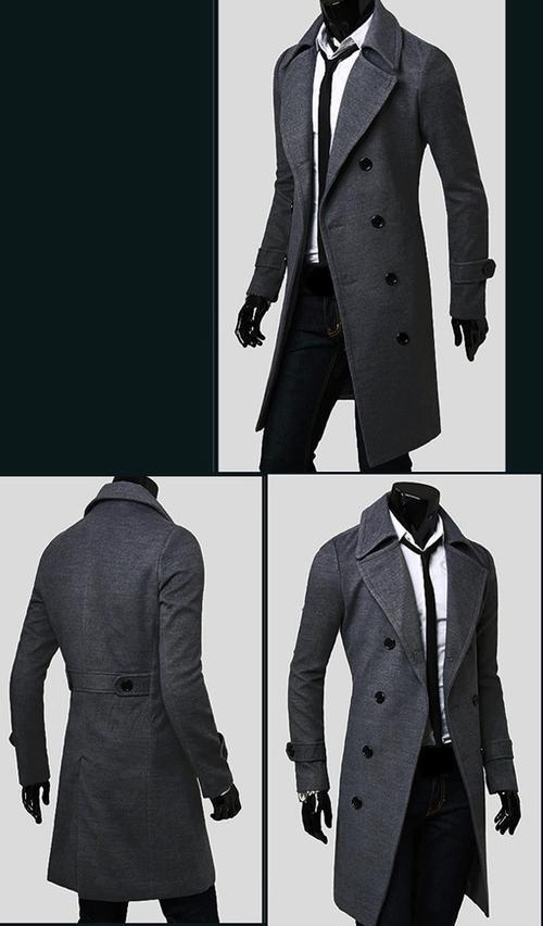 Jackets & Coats - 2016 Trends Men's Trench Coat Winter Long Jacket ...