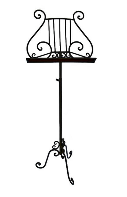 Orchestral/Sheet Music Stand, Wrought Iron
