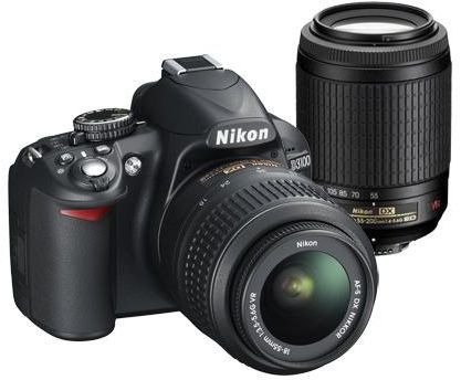 Nikon D3100 Digital SLR Camera + 18-55VR Lens + 55-200VR Lens