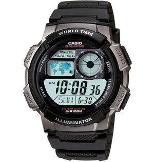 casio men's 10 year battery world time watch