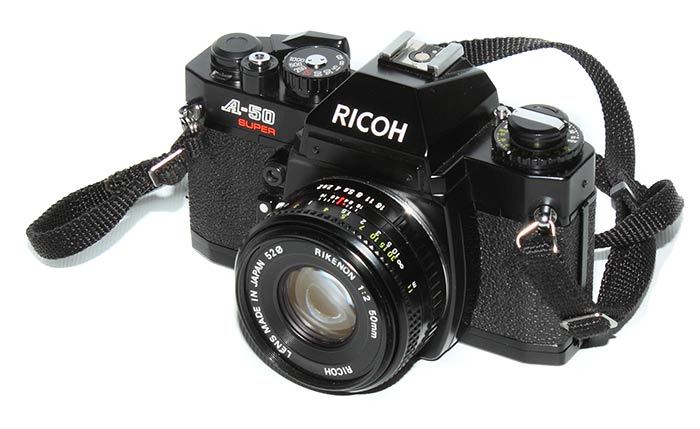 Ricoh a 50 super film slr black vintage camera collector