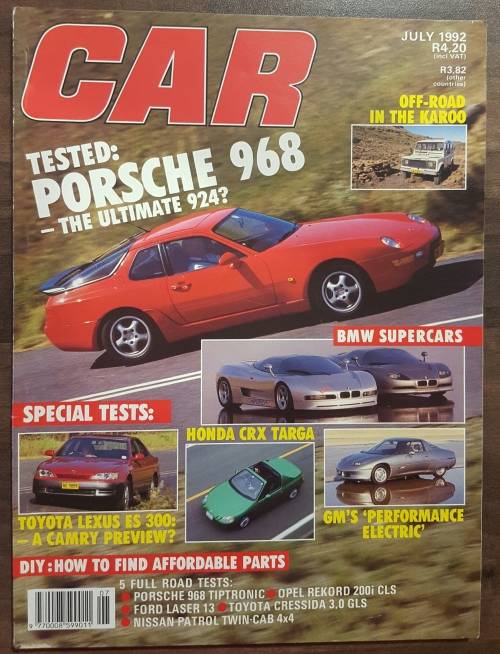Magazines CAR Magazine South Africa July 1992 was sold for R18.00 on