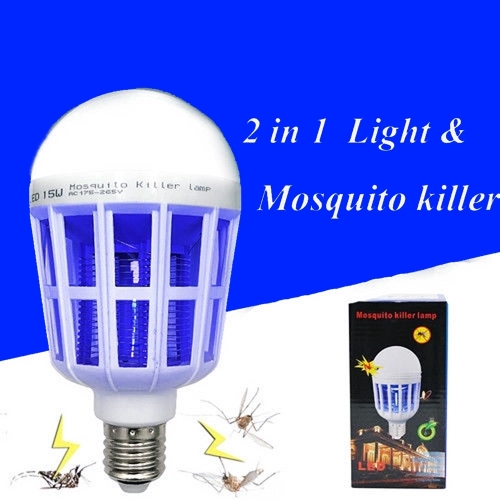15W LED Mosquito Killer Lamp | E27 Screw with B22 Bayonet Bulb Adaptor