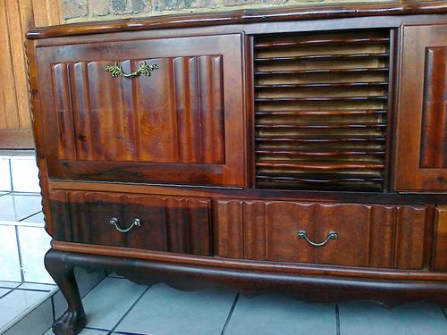 Close-up Left Hand Side Antique Ball & Claw Sideboard