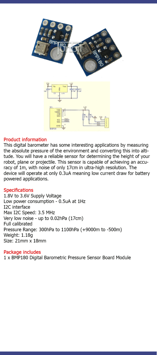 Other Electronics BMP180 Digital Barometric Pressure Sensor Board