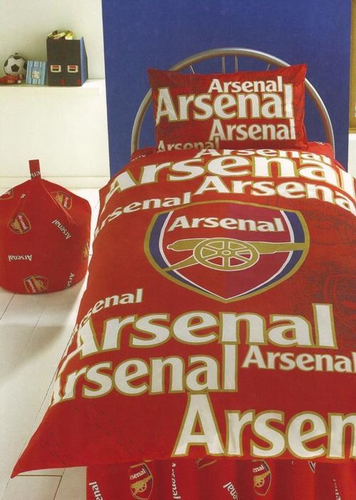 KIDS BED LINEN - ARSENAL - SOCCER - FOOTBALL - DUVET COVER - SINGLE BED SIZE