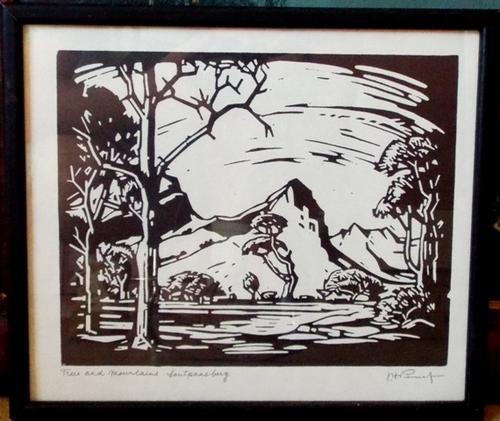 Limited Editioned Prints - J H PIERNEEF ,,trees and mountains ...