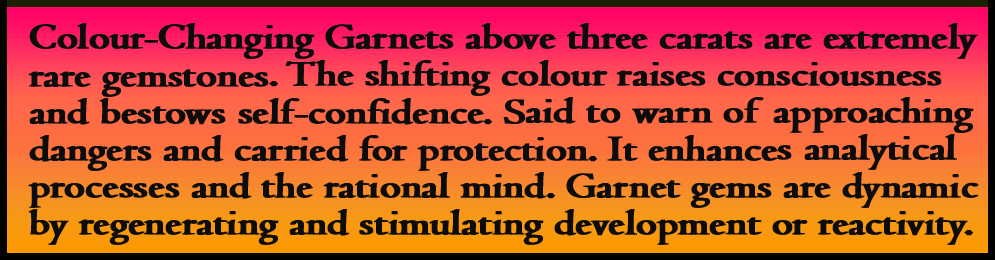 GARNETCOLOUR-CHANGE INVESTMENT GEMS