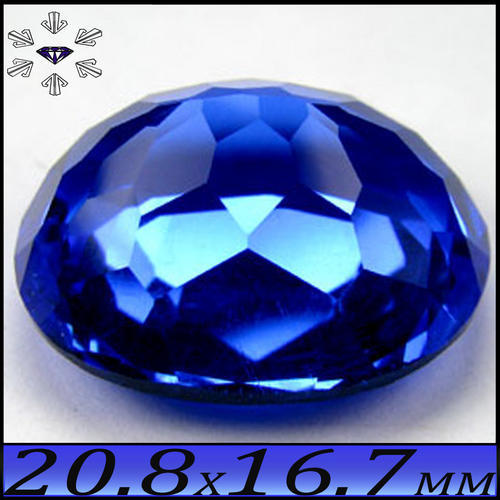 22.15 CT AMAZING TANZANITE BLUE QUARTZ GEMSTONE AAA+++ CLEAN POLISHED IN A CLASIC OVAL.