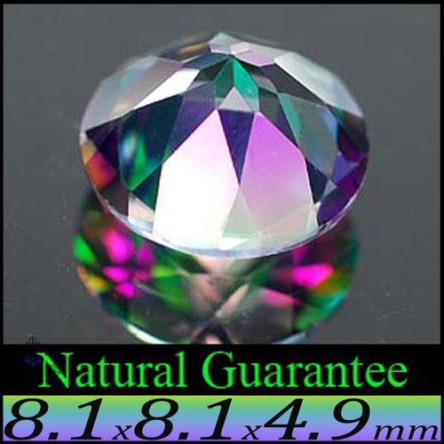 NATURAL MAGICAL FIRE GREEN MYSTIC TOPAZ GEMSTONE POLISHED IN A ROUND.
