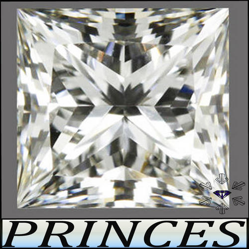 TOP LUSTRE AND POLISHED FACETS ON A CLEAR D-COLOUR, PRECISION PRINCESS DIAMOND SIMULATE.