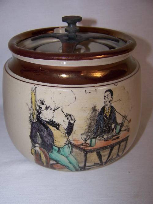 Smoking Accessories Gray's Pottery Tobacco Jar, Made In StokeOn