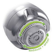 Niagara N2920CH Earth Massage High Efficiency Showerhead (Chrome) - Select Features