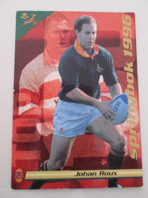 Trading Cards - SPRINGBOK RUGBY CARD- 1996- JOHAN ROUX was listed for ...