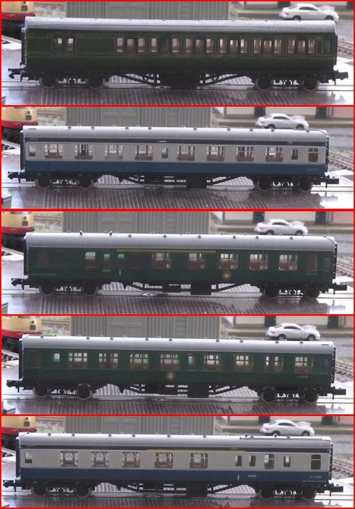 N gauge, British rail, Graham Farish, corridor coach, brake, train, railway, LMS