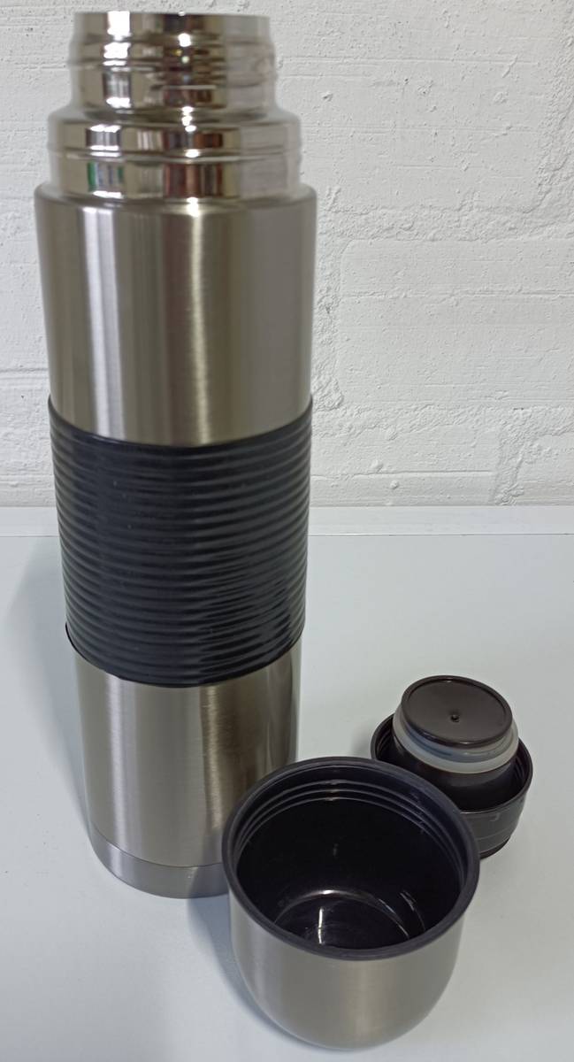 Flasks Thermos Flash 1Lt Double Wall Hot & Cold Bullet Flask with