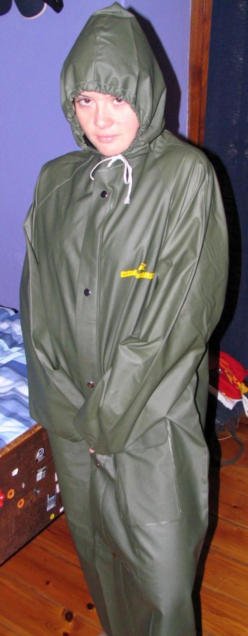 Other Clothing, Shoes & Accessories - Dark Green PVC Raincoat ...